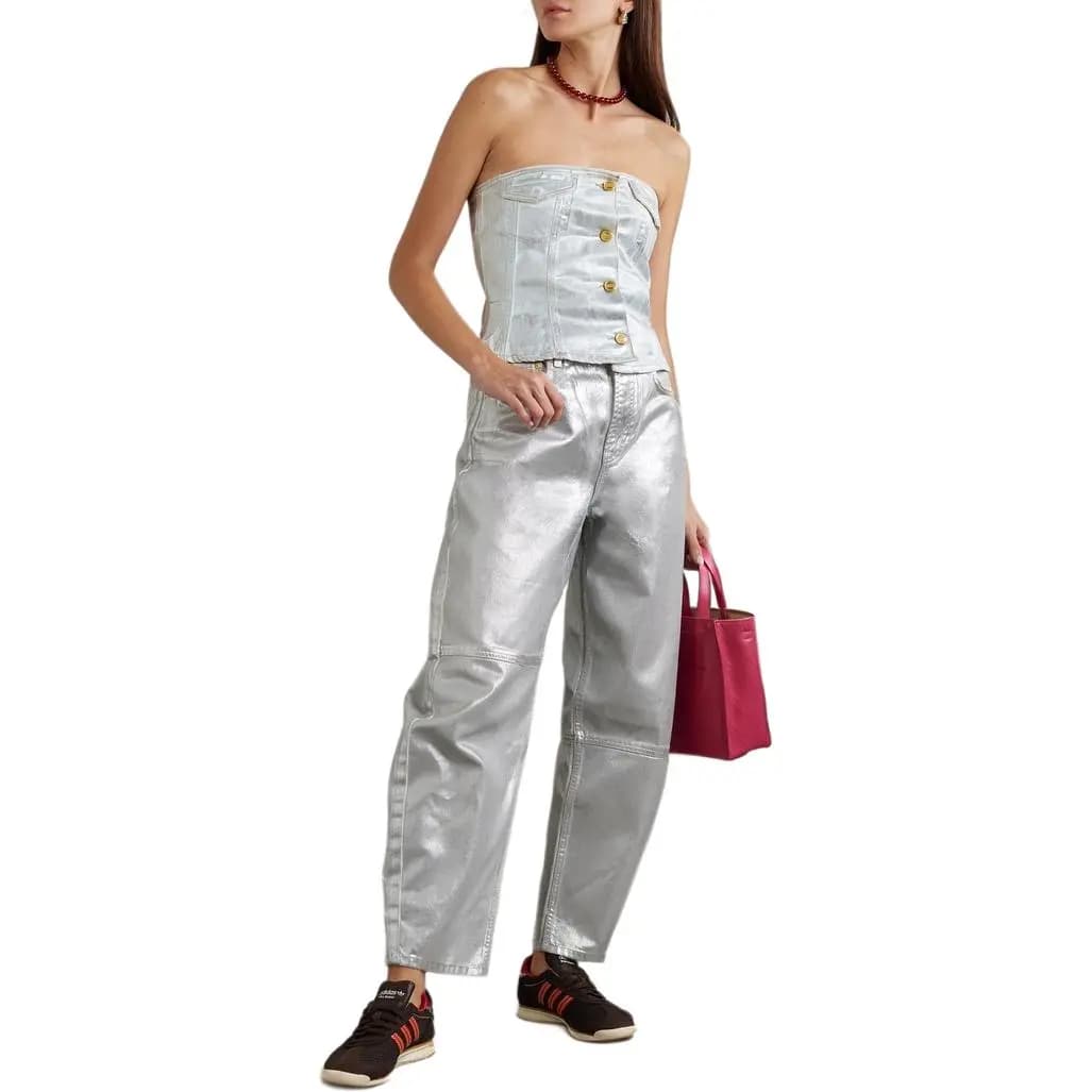 GANNI Qadın Strapless Top 2