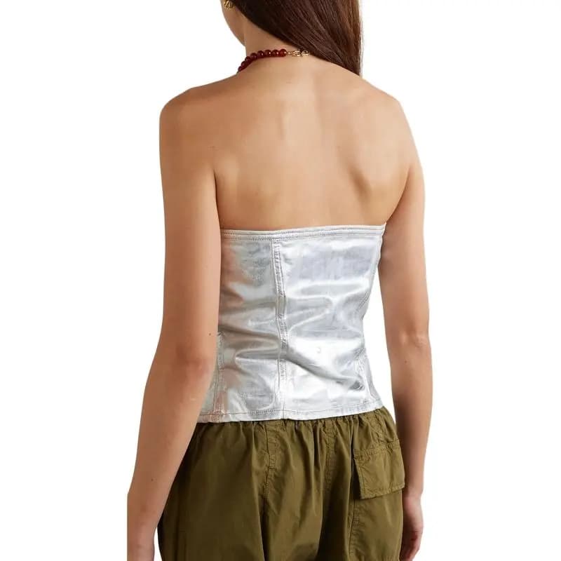 GANNI Qadın Strapless Top 3