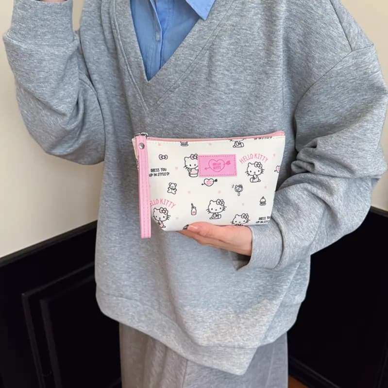 Sanrio Hello Kitty Kətan Çanta Qadın Çəhrayı 6
