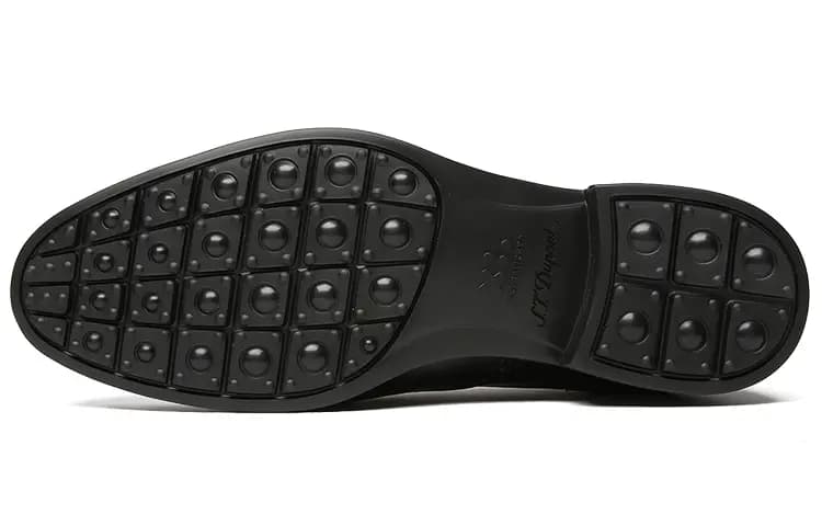 S.T.DUPONT Kişi Dəri Brogue Derby Ayaqqabısı Qara 5