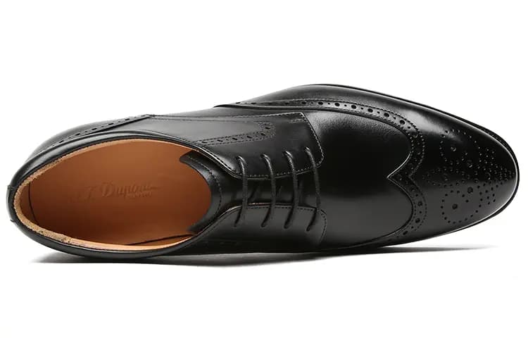 S.T.DUPONT Kişi Dəri Brogue Derby Ayaqqabısı Qara 3