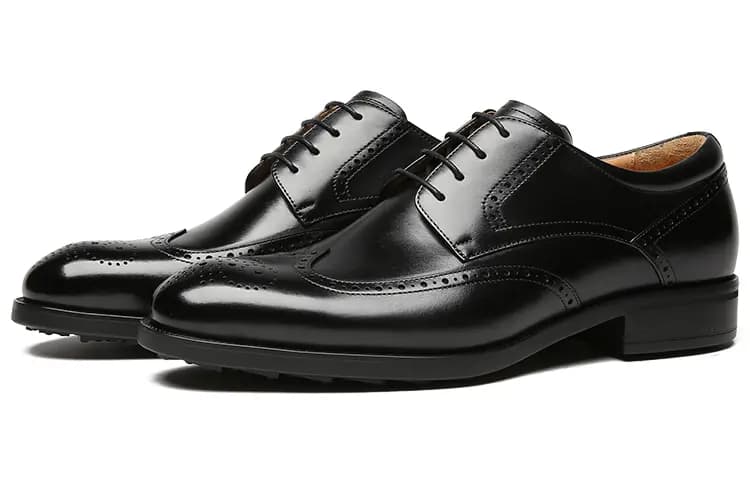 S.T.DUPONT Kişi Dəri Brogue Derby Ayaqqabısı Qara 2