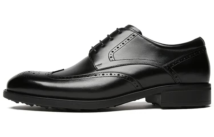 S.T.DUPONT Kişi Dəri Brogue Derby Ayaqqabısı Qara