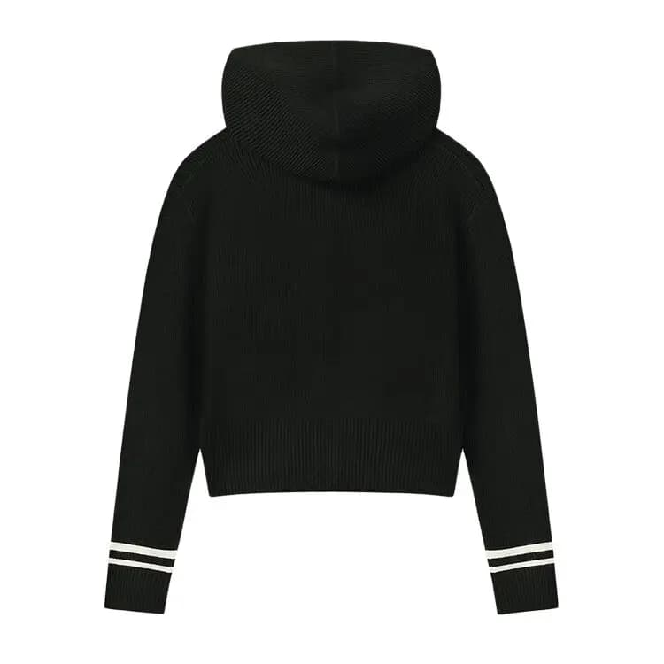 FILA ORIGINALE Casual Loose Hooded Zip-Up Long Sleeve Sweater Women's 2