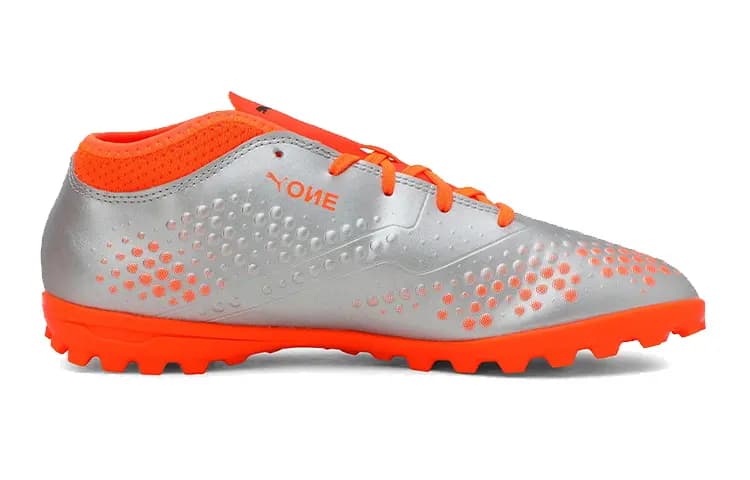 PUMA One 4 Uşaq Futbol Ayaqqabısı Narıncı/Gümüşü 2