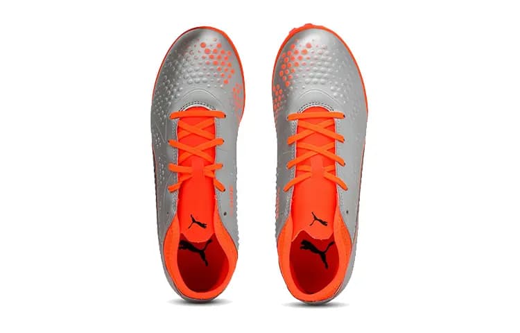 PUMA One 4 Uşaq Futbol Ayaqqabısı Narıncı/Gümüşü 3