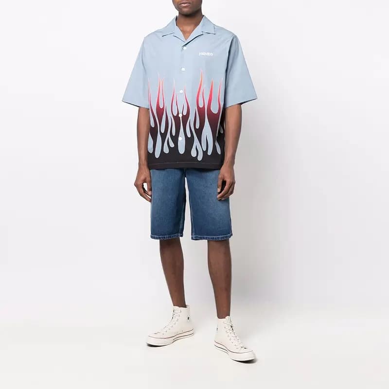 KENZO Denim Shorts Men Denim Blue 3