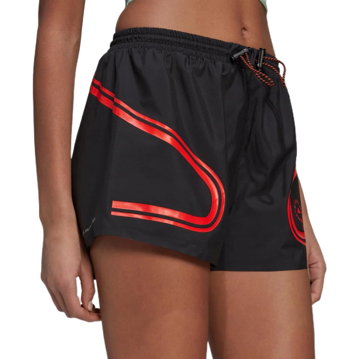 adidas x Stella McCartney Collab Contrast Stripe Athletic Shorts Women's Black 4