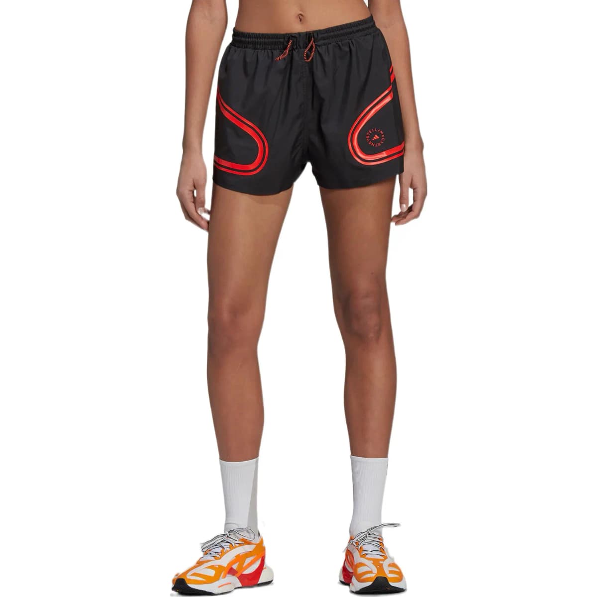 adidas x Stella McCartney Collab Contrast Stripe Athletic Shorts Women's Black 2