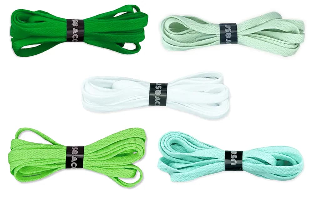 US8ACC Shoelaces Unisex Black White Gray Red Blue Yellow 3