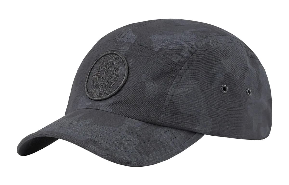 Supreme Stone Island Reactive Ice Camo Ripstop Camp Kepkası 2