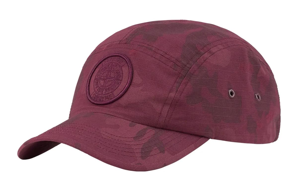 Supreme Stone Island Reactive Ice Camo Ripstop Camp Kepkası 5