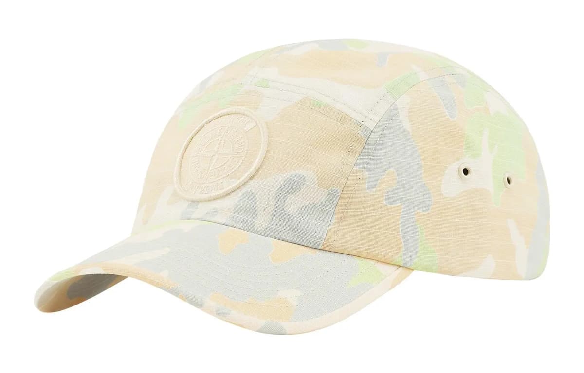 Supreme Stone Island Reactive Ice Camo Ripstop Camp Kepkası 9