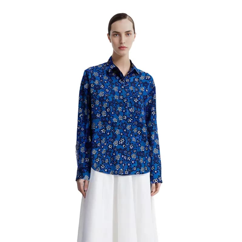 UNIQLO X Marni Qadın Köynəyi Mavi 6