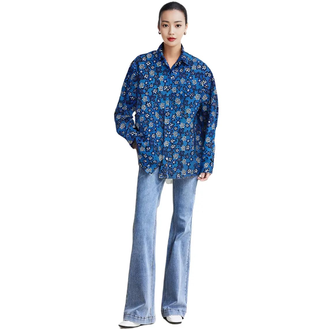 UNIQLO X Marni Qadın Köynəyi Mavi 2