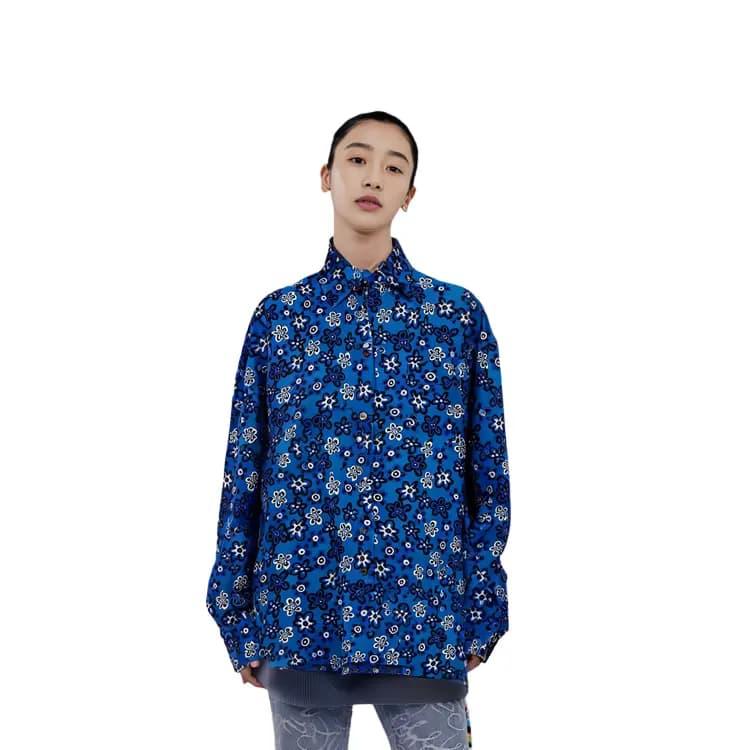 UNIQLO X Marni Qadın Köynəyi Mavi 5