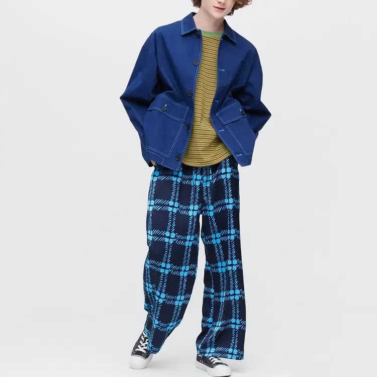 Marni X UNIQLO Qadın Şalvarı Tünd Göy 2