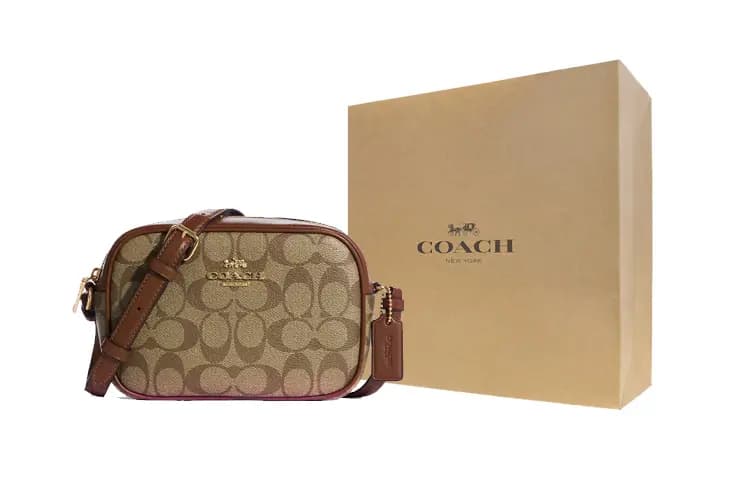 COACH Camera Qadın Çantası Qəhvəyi Monogram 5