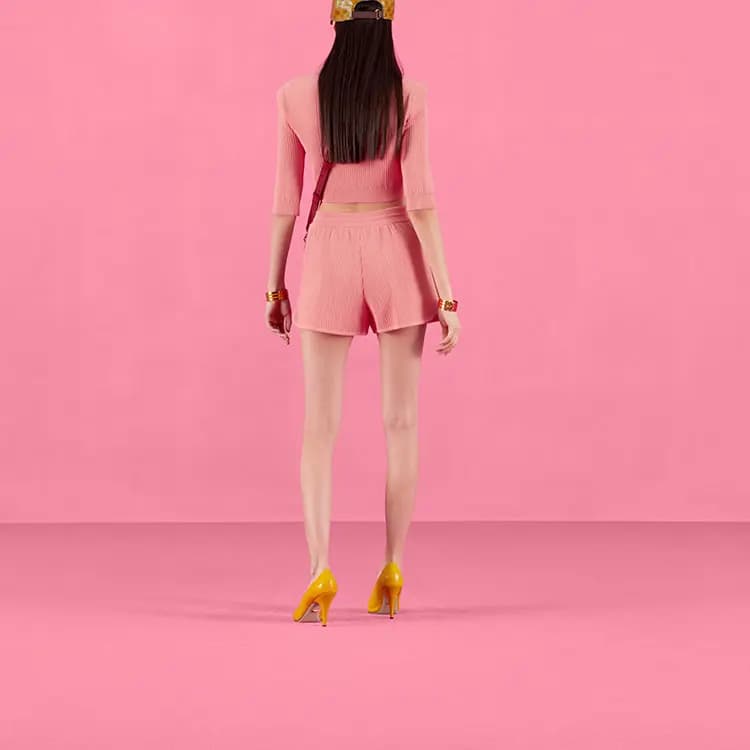 GUCCI X Adidas Qısa Kardigan Qadın Çəhrayı 3