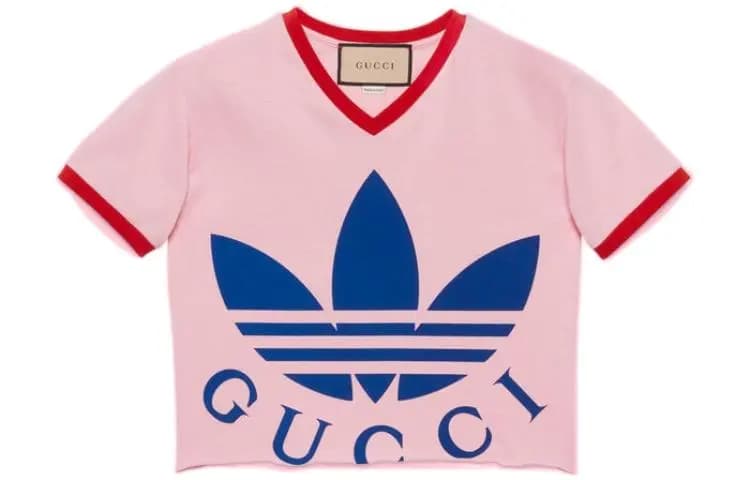 GUCCI X Adidas Qadın Köynəyi Çəhrayı