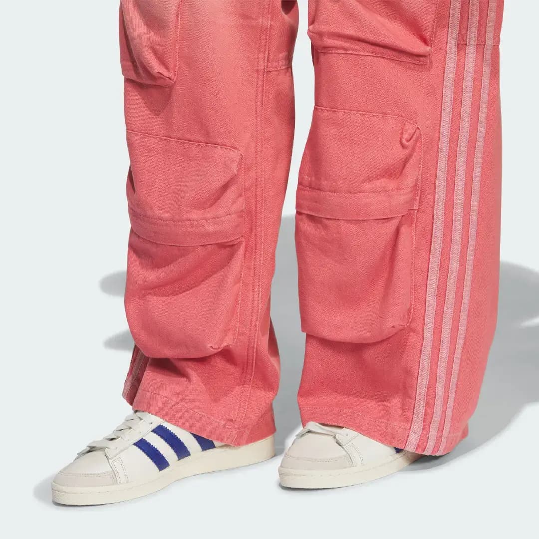adidas Originals FW25 TEAM MULTICARGO DENIM PANT Qadın Karqo Şalvar 2