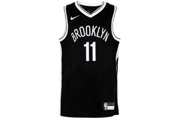 Nike Brooklyn Nets Kyrie Irving #11 Basketbol Maykası Uşaq Qara