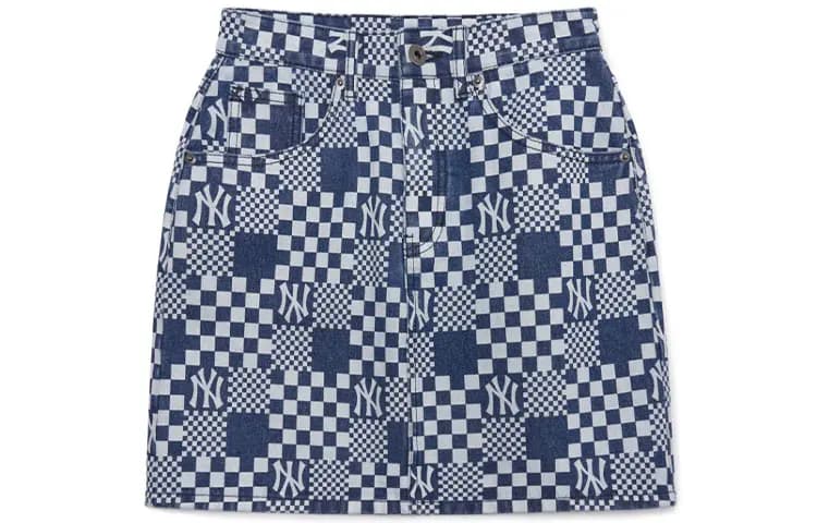 MLB New York Yankees Qadın Denim Ətək Mavi