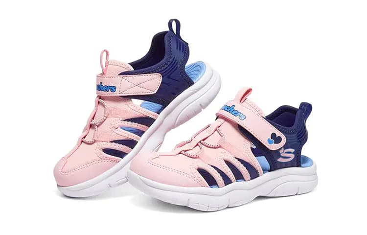 Skechers Flex Splash Uşaq Sandalı Çəhrayı/Göy 3