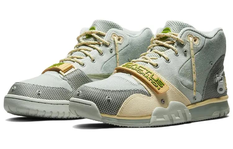 Nike X Travis Scott Air Trainer 1 Sp 'Grey Haze Olive Aura Canvas' 3