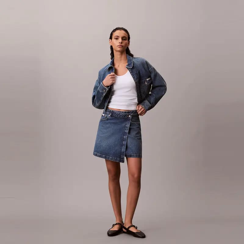 CALVIN KLEIN Qadın Cin Ətəyi 4