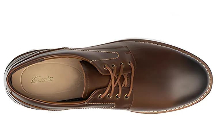 Clarks Dəri Derby Kişi Klassik Ayaqqabısı Tünd Qəhvəyi 3
