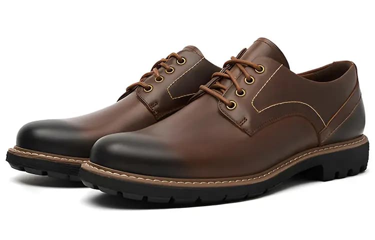 Clarks Dəri Derby Kişi Klassik Ayaqqabısı Tünd Qəhvəyi 2