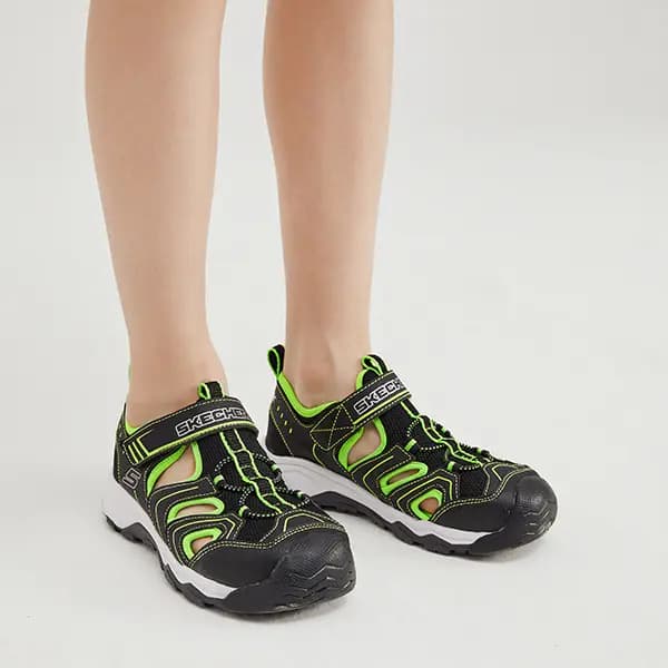 Skechers Uşaq Sandalet Qara/Yaşıl 10