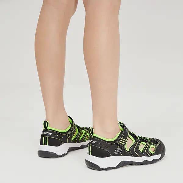 Skechers Uşaq Sandalet Qara/Yaşıl 11