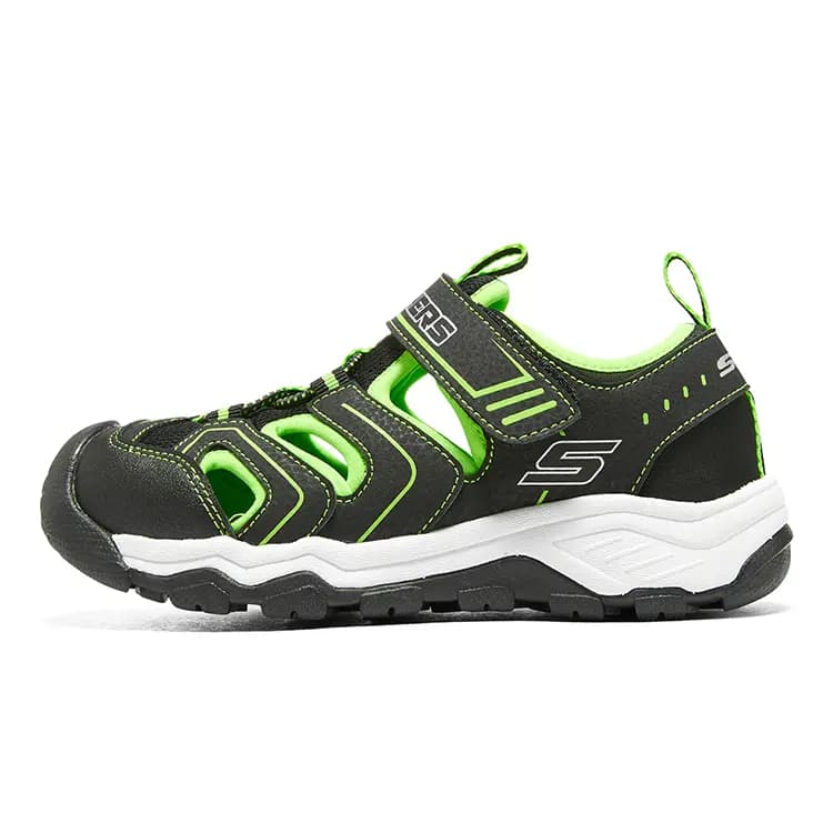 Skechers Uşaq Sandalet Qara/Yaşıl