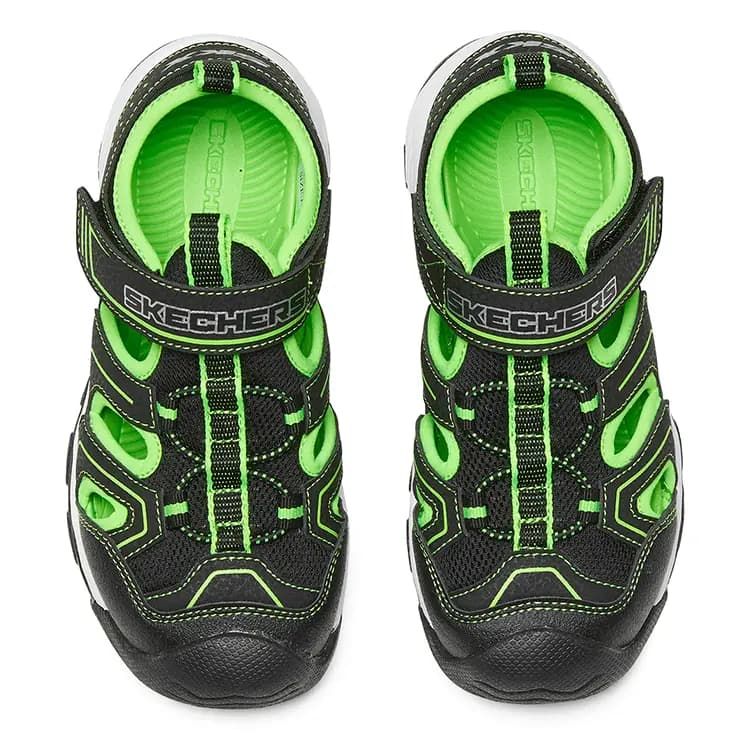 Skechers Uşaq Sandalet Qara/Yaşıl 4