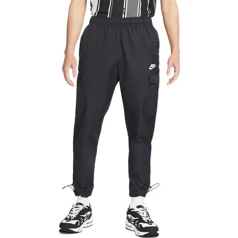 Nike Sportswear Solid Logo Woven Cargo Casual Pants Men's Black 4