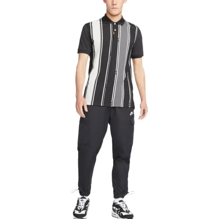 Nike Sportswear Solid Logo Woven Cargo Casual Pants Men's Black 3
