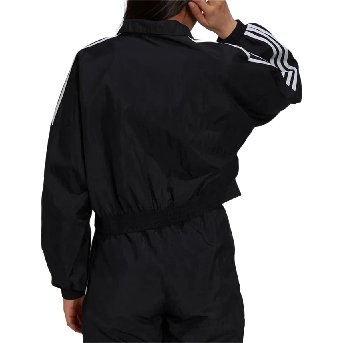 Custom Apparel adidas originals ADICOLOR CLASSICS 811 Lace Bond Sweet Girl French Lazy Ballet Style Stripe Sport Loose Bow Decoration Short Stand Neck Cropped Jacket Women's 4