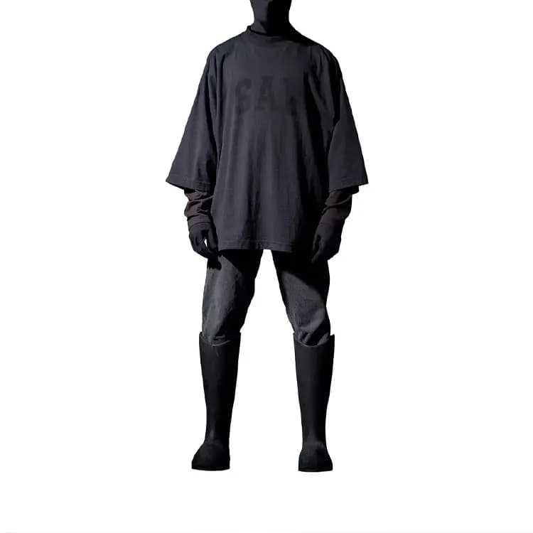Balenciaga X YEEZY X Gap X Balenciaga Köynək Unisex Tünd Boz 5