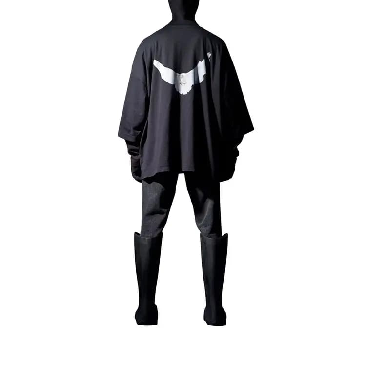 Balenciaga X YEEZY X Gap X Balenciaga Köynək Unisex Tünd Boz 6