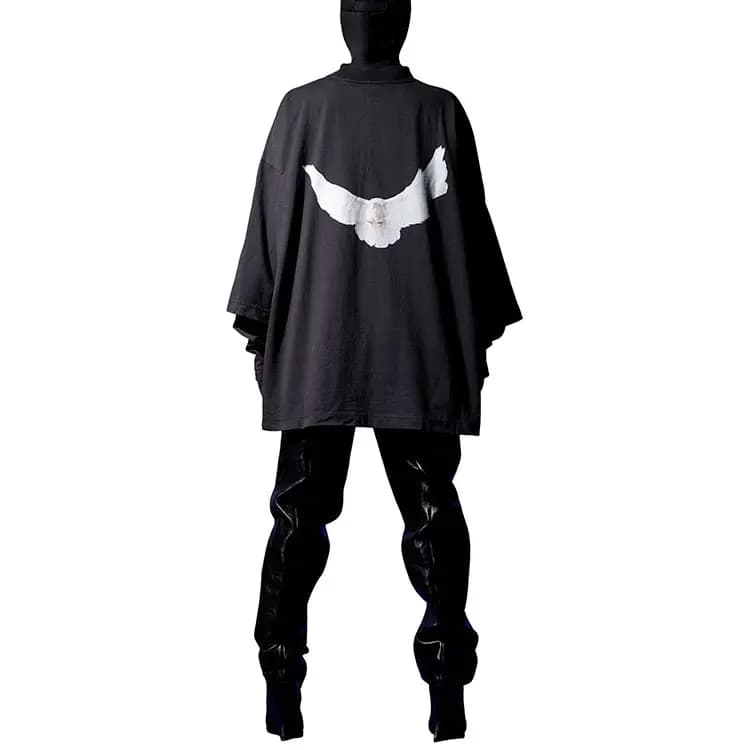 YEEZY X Gap X Balenciaga Dove 3/4 Qol Köynək Qara 4