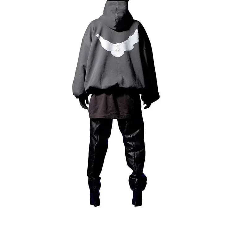 YEEZY X GAP X Balenciaga Dove Hoodie Tünd Boz 4