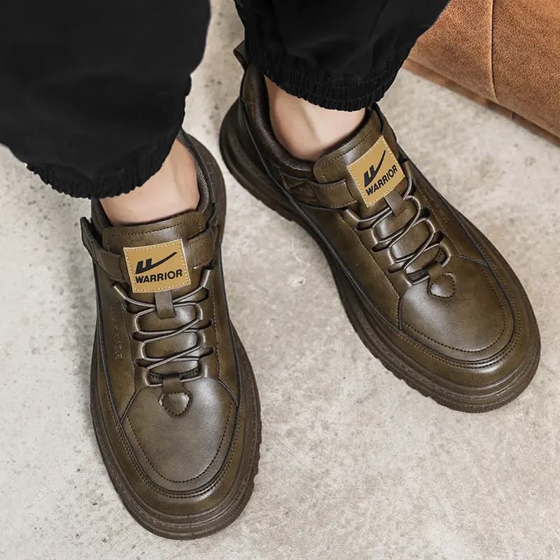 Warrior Fashion Minimalist Trendy Versatile Daily Commute Work Boots Men's Khaki 6