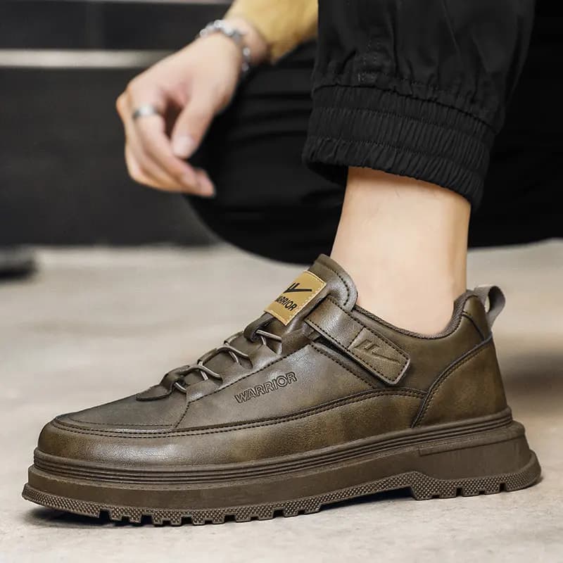 Warrior Fashion Minimalist Trendy Versatile Daily Commute Work Boots Men's Khaki 8