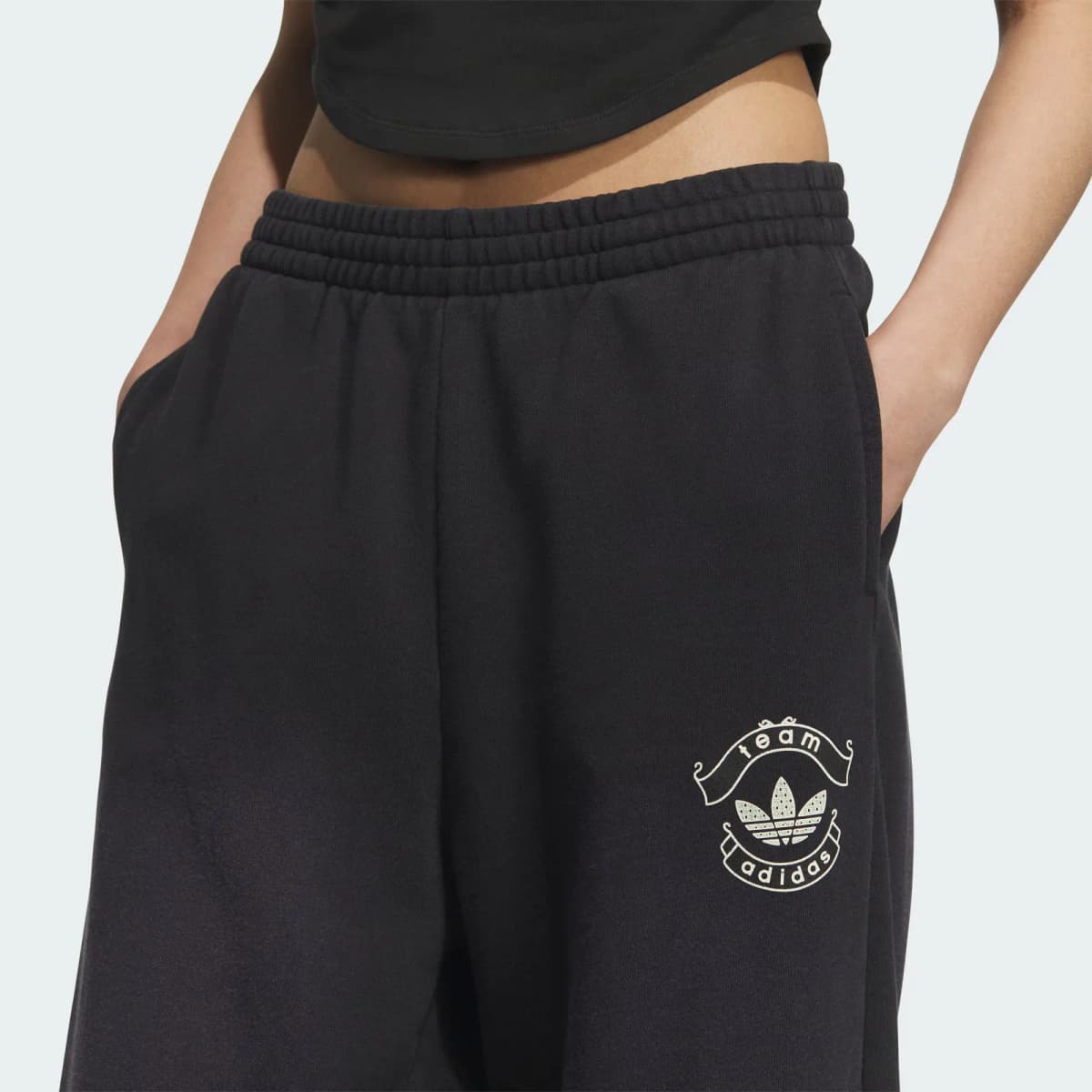 adidas Originals TEAM OVERSIZED JOGGERS Loose Letter Elastic Waist Casual Sweatpants Women's 3