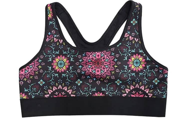 Nike Gül Printli İdman Büstqalteri Qadın Qara