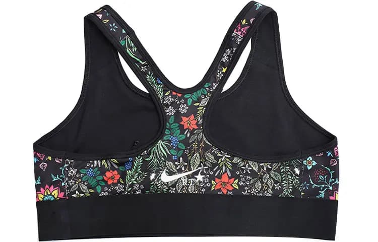 Nike Gül Printli İdman Büstqalteri Qadın Qara 2
