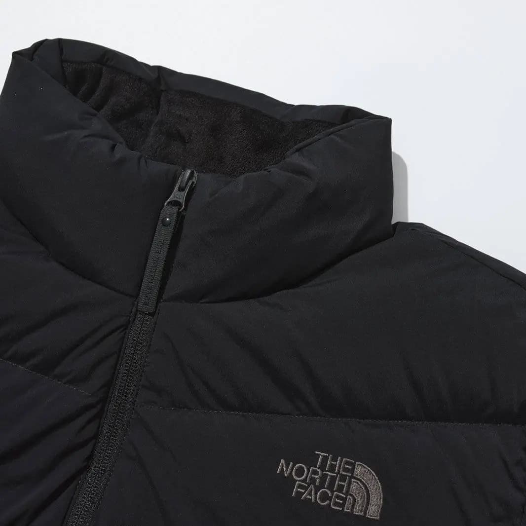 THE NORTH FACE HYBRID Superflex Solid Zip-Front Long Sleeve Down Jacket Men's Black 3