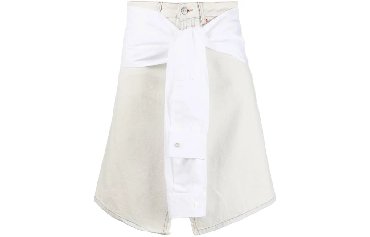 MM6 Maison Margiela Denim Short Skirts Women's White